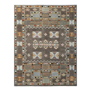 2020s Hand Knotted Moroccan Wool Rug. 09'03' X 12'02"