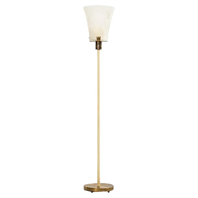 Floor Lamp by Bo Notini for Glössner & Co., Denmark, 1940s For Sale