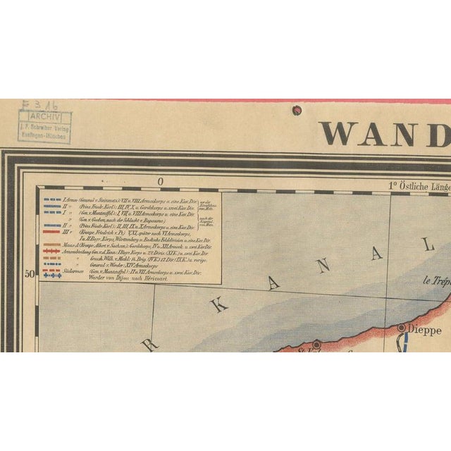 Franco-Prussian War Campaign Map of France and Germany, 1871 For Sale - Image 13 of 14