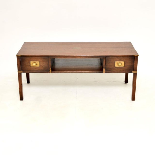 Antique Military Campaign Coffee Table, 1950s For Sale - Image 12 of 12