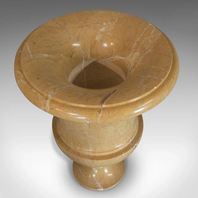 Late 20th Century Golden Pearl Marble Ornamental Baluster Urn For Sale - Image 9 of 13