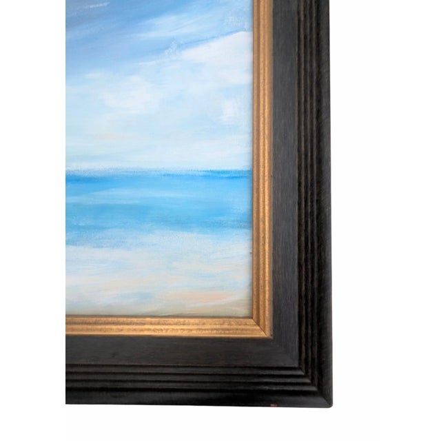 Original Expressionist Seascape Ocean Coastal Dyptich Paintings- A Pair For Sale - Image 13 of 16