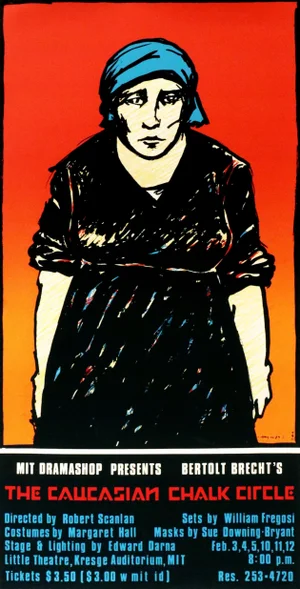 1980s American Theater Poster, Bertolt Brecht's the Caucasian Chalk Circle at the Mit Dramashop