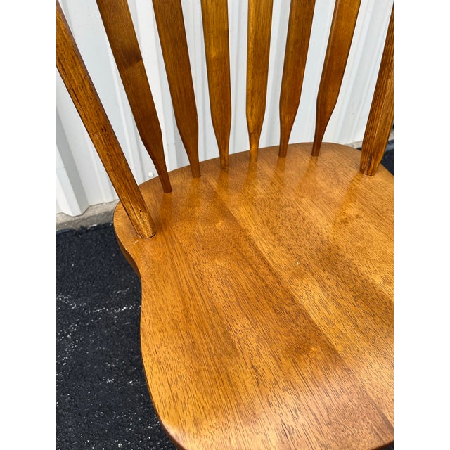Brown Windsor Style Cherry Dining Chairs- Set of 3 For Sale - Image 8 of 12