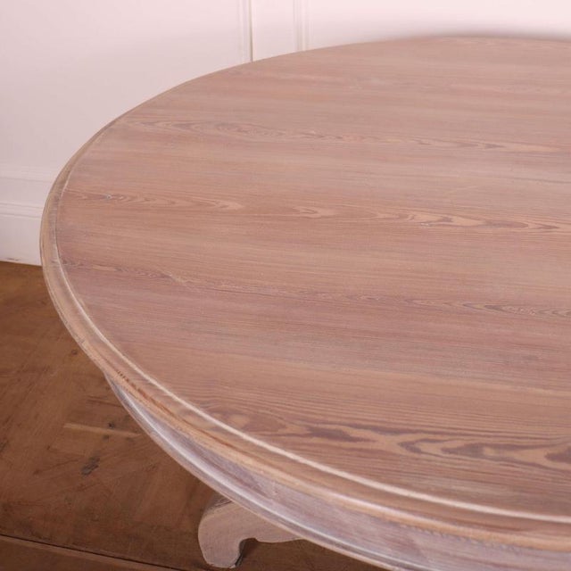 English Bleached Pine Breakfast Table, 1860 For Sale - Image 4 of 6