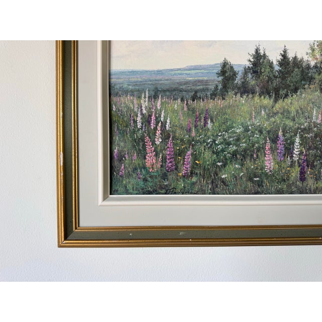 Wood 1980’s Vintage D. Podymout Impressionist Landscape Oil on Board Painting – Frame For Sale - Image 7 of 12