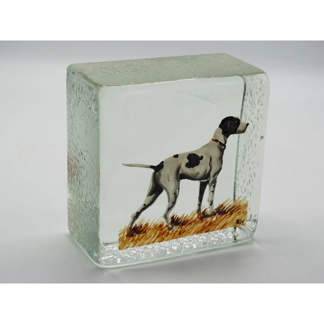 1990s Hand Painted Dog Paperweight Bookend For Sale - Image 5 of 8