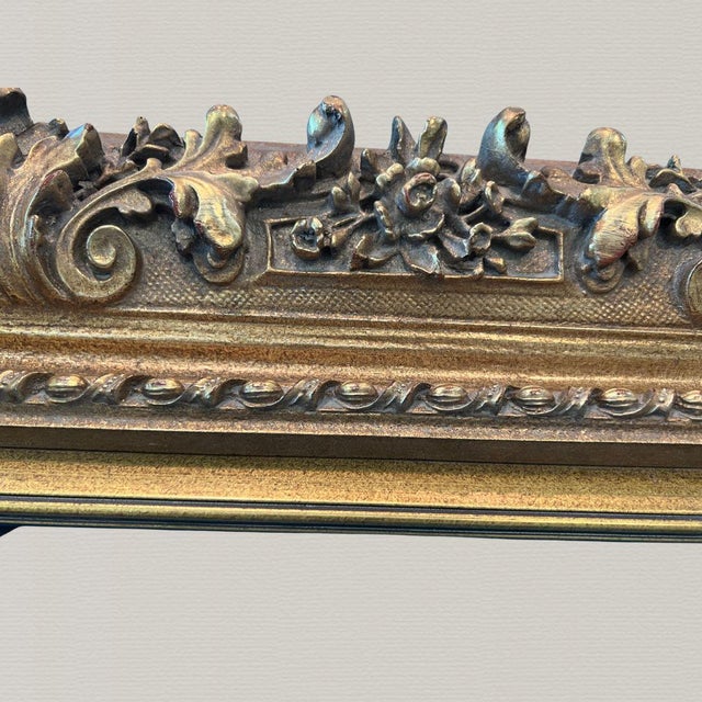 1980s Vintage Rococo Baroque Style Gold Ornate Frame For Sale - Image 5 of 15