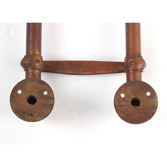 Metal Vintage Brass Door Push Bars With Crossbar For Sale - Image 7 of 8
