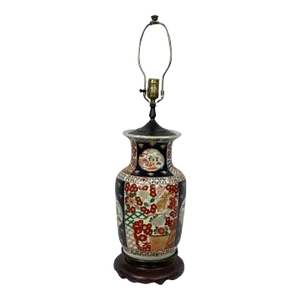 Large Vintage Japanese Imari Lamp