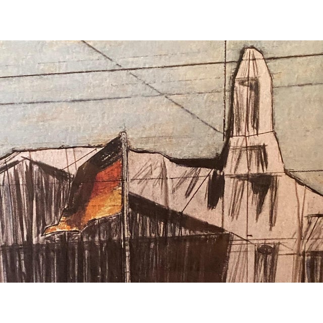 Christo & Jeanne-Claude, Wrapped Reichstag – Project for Berlin, Offset Lithograph with Fabric Sample, 1994, Framed For Sale - Image 13 of 18