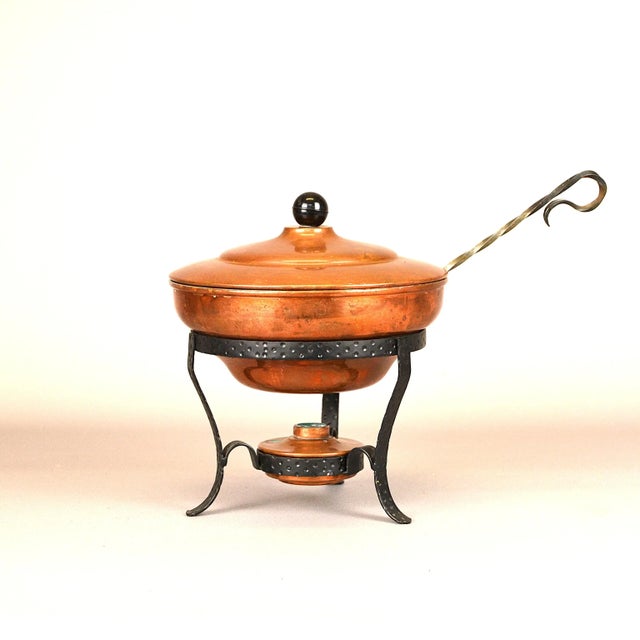 Metal Vintage Copper Vessel with a Heater, 1960s, Set of 3 For Sale - Image 7 of 7