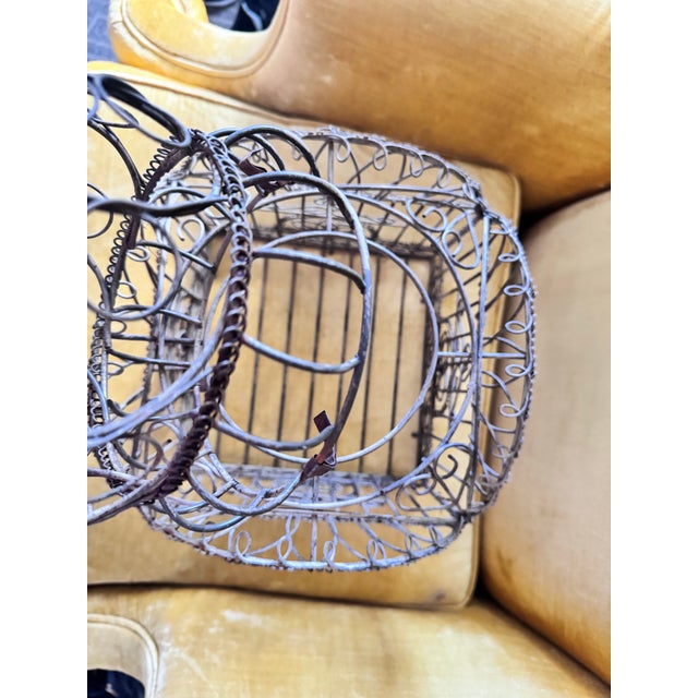 Ornate Vintage Metal Birdcage For Sale In Charleston - Image 6 of 8