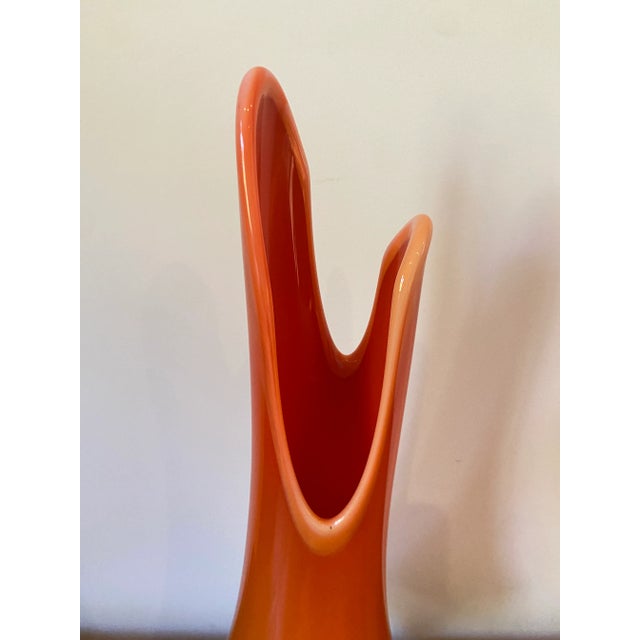 Mid-Century Modern Mid 20th Century L E Smith Bittersweet Glass Art, Swung Vases & Circus Tent Lidded Jar- Set of 3 For Sale - Image 3 of 12