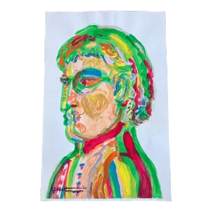 Contemporary Original Abstract Portrait Painting by Ej Hartmann