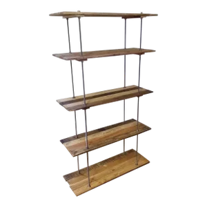 Five Pallet Wood Fully Adjustable Shelf Unit