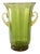 Green and Yellow Murano Glass Vase For Sale