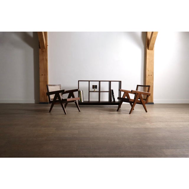 Lounge Chairs PJ-SI-29-A in Teak and Cane by Pierre Jeanneret, 1950s Set of 2 For Sale - Image 4 of 18
