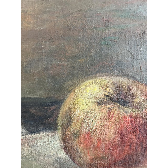 Fernand Blondin, Nature morte à la pomme, Oil on Canvas, Framed For Sale - Image 4 of 10