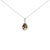 Draped in elegance and radiant sophistication, this pear-shaped necklace enchants with a dazzling array of treated orange...