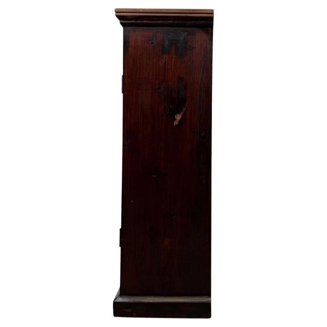 Antique Early 20th Century English Edwardian Rustic Glazed Pine Vitrine For Sale - Image 10 of 11