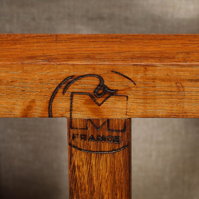 Mid-Century Modernist Oak Stool by Guillerme Et Chambron Edition Votre Maison For Sale - Image 9 of 14