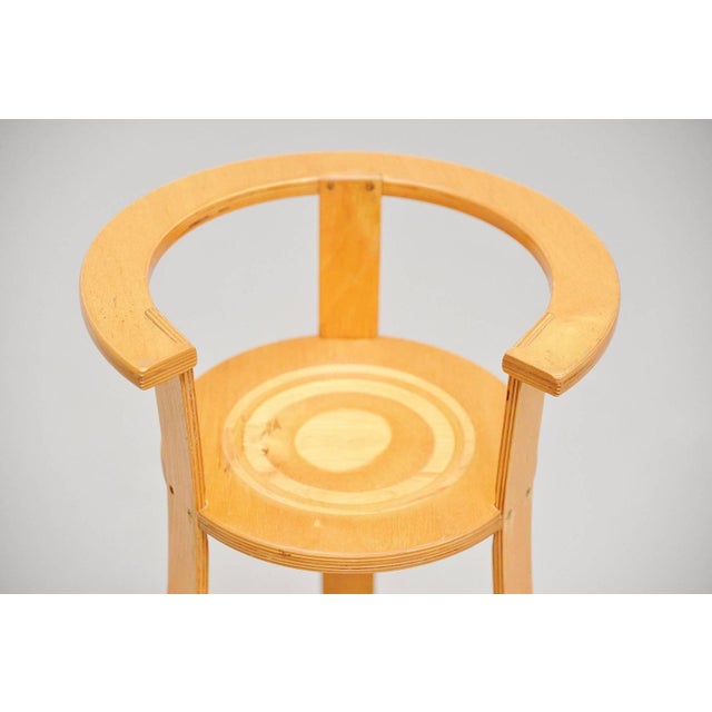 Nice and rare high kids chair designed by Gunnar Daan for his own children in 1966 when Metz & Co took it in production...