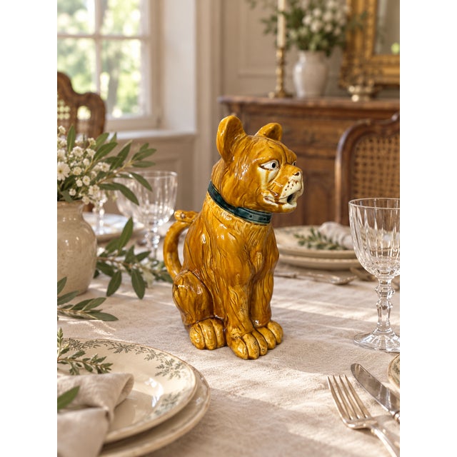 Earthenware Dog Pitcher, 1890 For Sale - Image 10 of 11