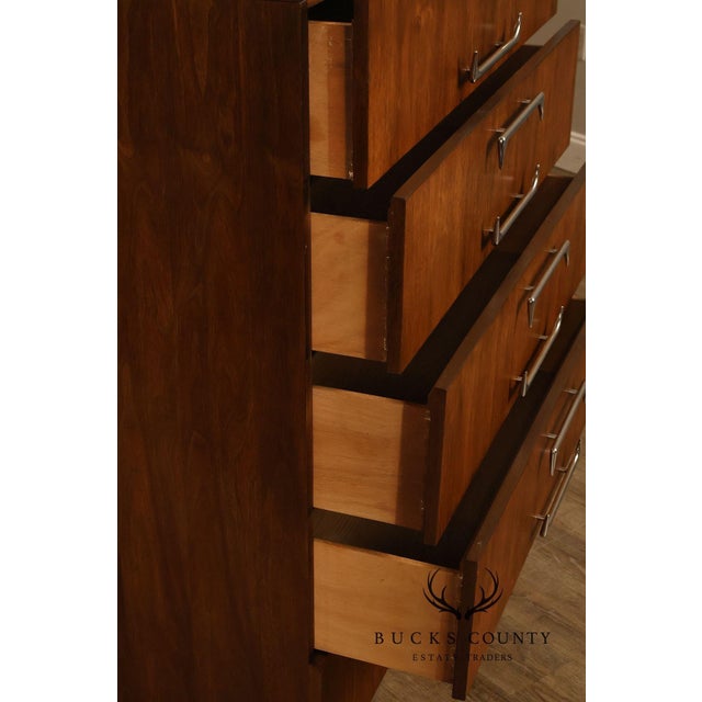 Adrian Pearsall For Craft Associates Mid Century Modern Walnut High Chest For Sale - Image 14 of 18