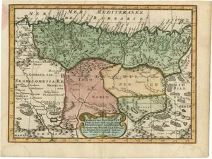 Antique Map of Barbary and Biledulgerid by Sanson, 1705
