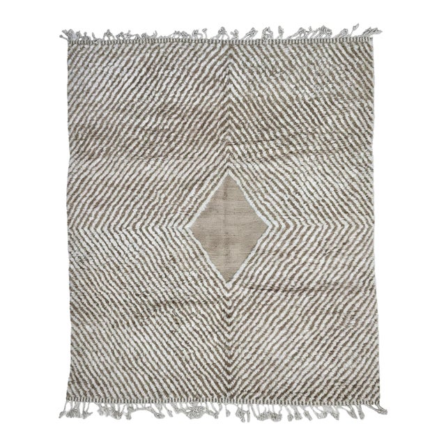 Moroccan Contemporary Wool Rug - 10 X 8.2 Ft For Sale