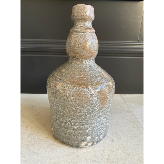 Gray Vintage 1970’s Rustic Studio Pottery Vase For Sale - Image 8 of 11