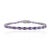 5.65ct Amethyst Oval Cut Modern Tennis Bracelet in 14k Solid Gold, 7 Inch Length For Sale - Image 4 of 10
