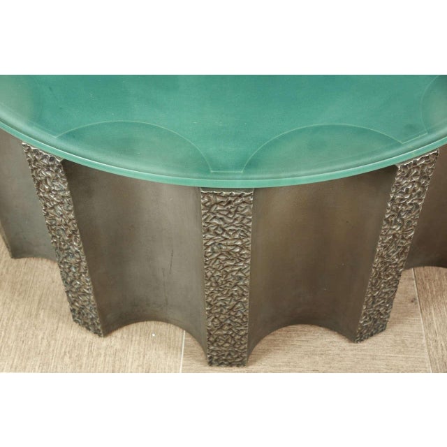 Modern DrumShaped Fluted Coffee Table by Steve Chase Chairish