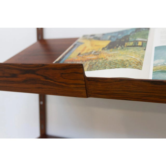 Danish Rosewood 2-Bay Wall Unit with Desk in by Kai Kristiansen for FM Feldballes Møbelfabrik, 1960s For Sale - Image 12 of 18