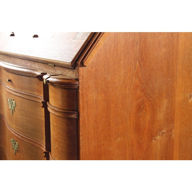Vintage Oak Fold Down Secretaire, 1960s For Sale - Image 4 of 18
