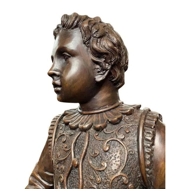 Large Bronze Elizabethan Page Boy Fountain Statues, 20th Century, Set of 2 For Sale - Image 13 of 14