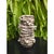 13.8" Modernist Black and White Sculpture Ceramic Vase For Sale - Image 9 of 10