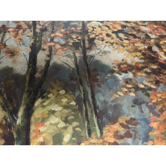 A. Maillien, Autumn Landscape, Oil Painting, 1940s For Sale - Image 11 of 12