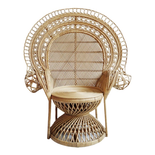 Vintage Grand Raw Peacock Chair For Sale