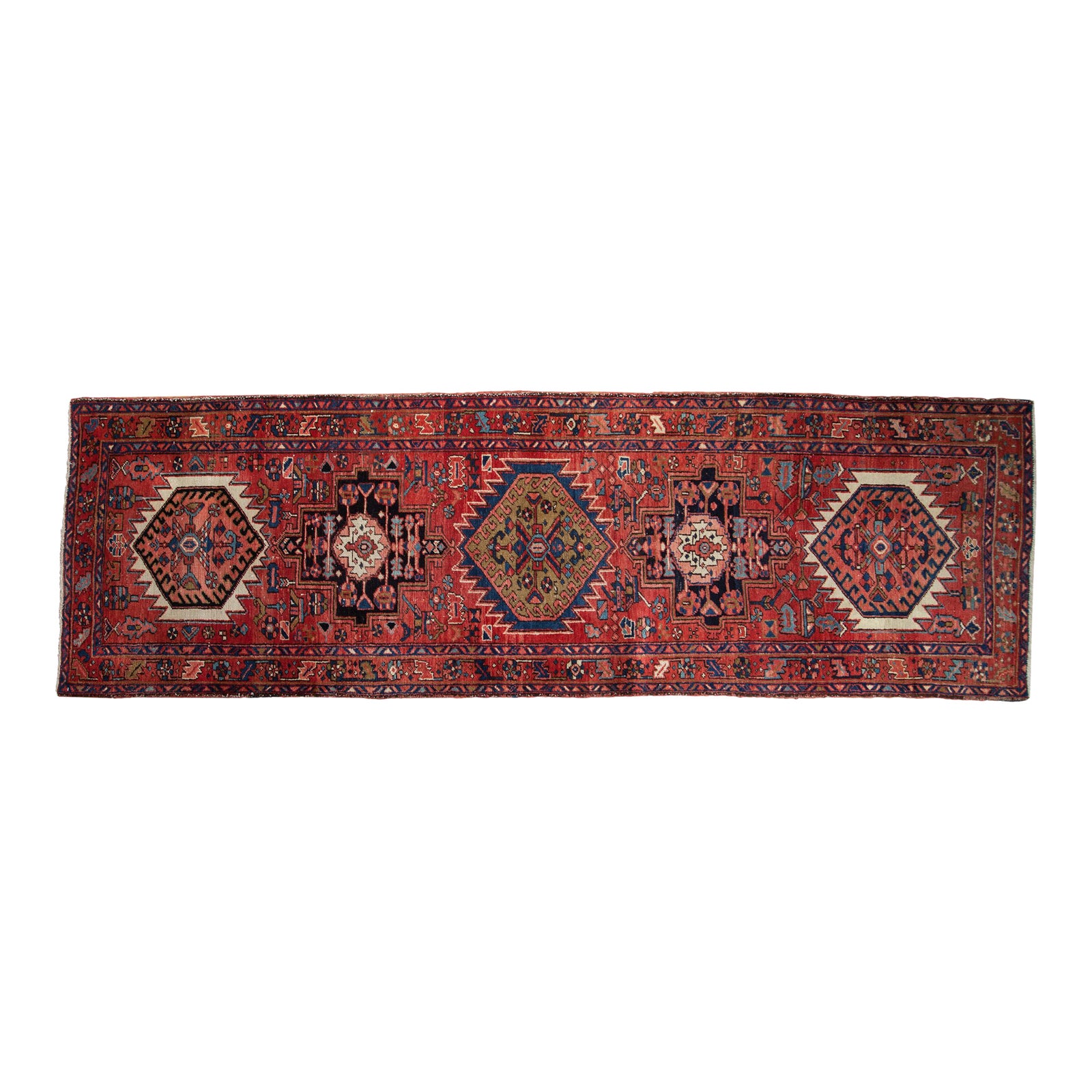 Vintage Heriz Rug Runner 3'3" X 10'6" Chairish