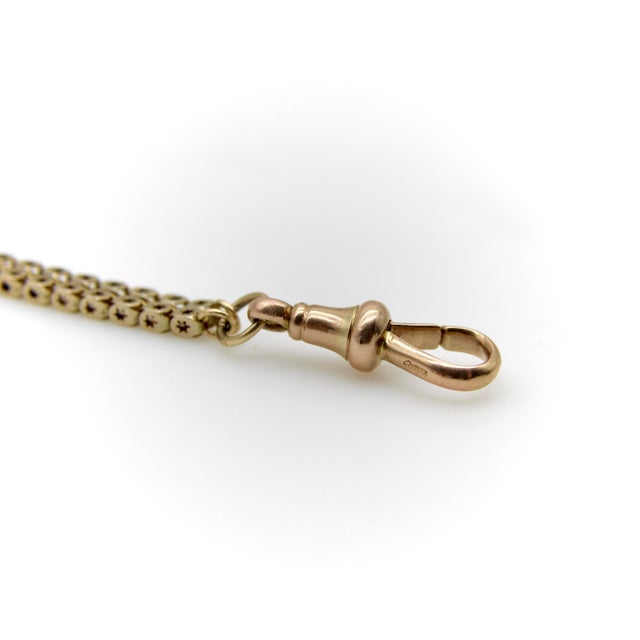 Mid 19th Century 10k Gold Early Victorian Star Link Chain With Dog Clip For Sale In Los Angeles - Image 6 of 9