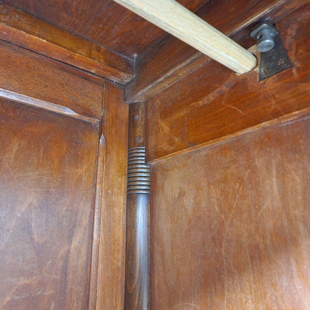 Viennese Art Nouveau Walnut Wardrobe with Floral Marquetry from Jacob & Josef Kohn, 1890s For Sale - Image 5 of 18