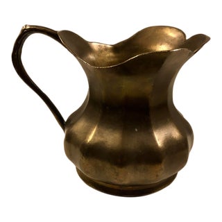 1980s Italian Brass Pitcher / Vase For Sale