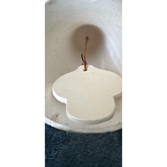 1970s Vintage Sandien Signed Hopi Ceramic Tower Bell 13" - Large Abstract Owl Motif For Sale - Image 5 of 12