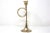 Indian Vintage Brass Trumpet Candle Holder For Sale - Image 3 of 5