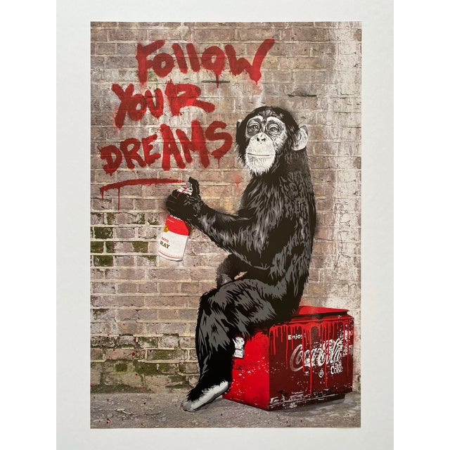 This Mr. Brainwash " Follow Your Dreams " rare authentic lithograph print Pop Art poster is a very special and unique...