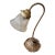 Mid 20th Century Gooseneck Lily Pad Lamp With Glass Shade For Sale