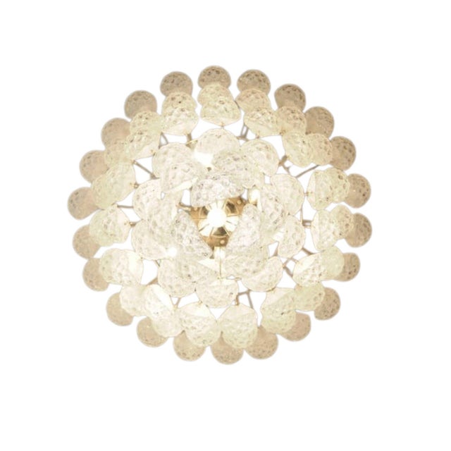 Gold Murano Glass Pendant Light with White Teardrop from Justfurnituress SRL For Sale - Image 8 of 12