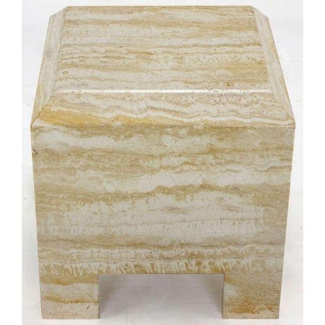 Custom Travertine End Table Chairish